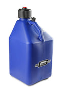 Utility Jug with Filler Hose Square Plastic 5 Gallon Blue Mr Gasket