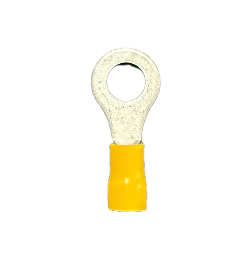 YELLOW VINYL RING TERMINAL 12-10 GAUGE 5/16 IN PACK OF 100
