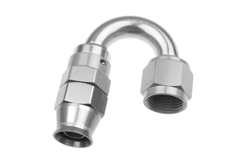 10 AN 180 DEGREE PTFE REUSABLE HOSE END CLEAR