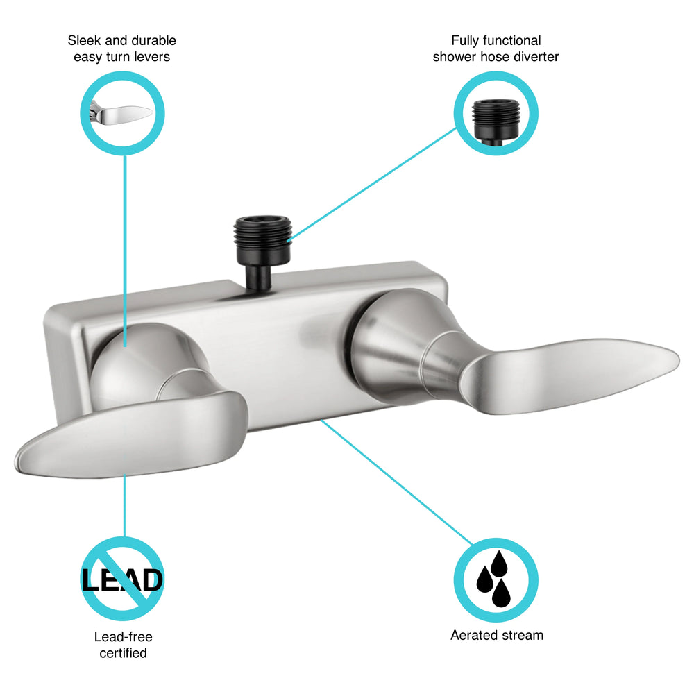 ELEGANT RV SHOWER FAUCETBRUSHED SATIN NICKEL