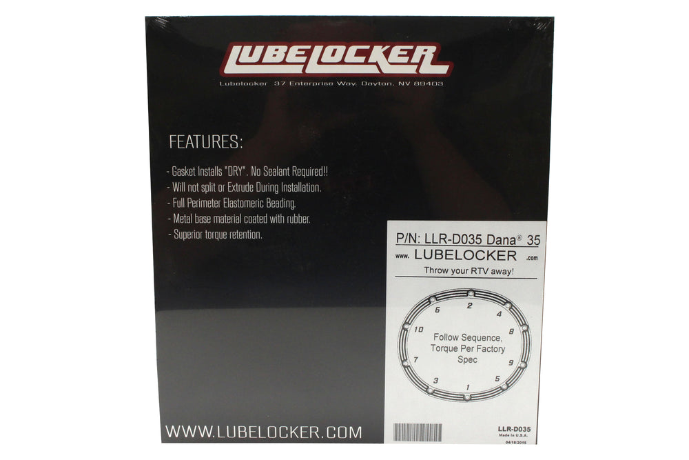 ~(0.3 lbs. 11X10X0)~ Dana 35 Differential Cover Gasket LubeLocker