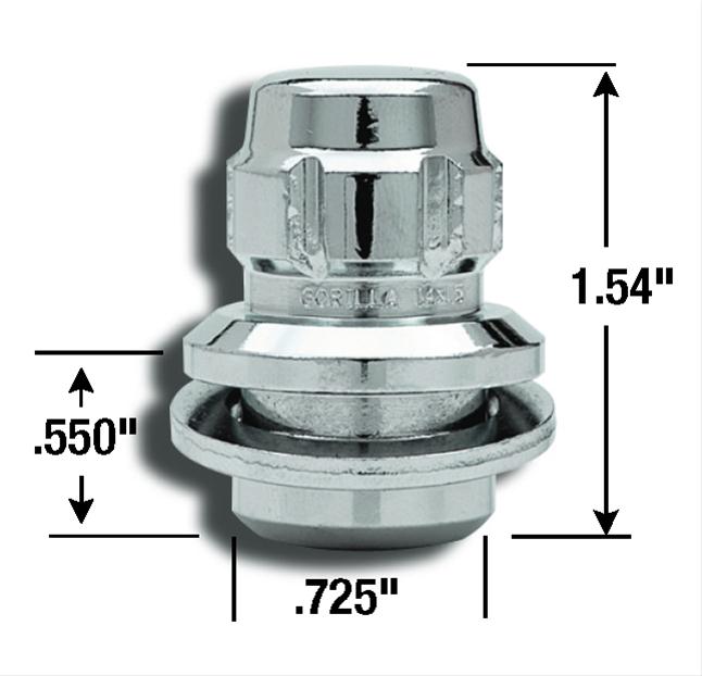12MM X 1.25 NISSAN O.E. LOCK WITH WASHER (13/16IN HEX KEY) WHEEL LOCK