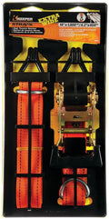 14FT X 11/2IN PAD RATCHET TIEDN 1000 LBS WLL(3000 LBS BREAK STRENGTH)JHKS/DRING IPK