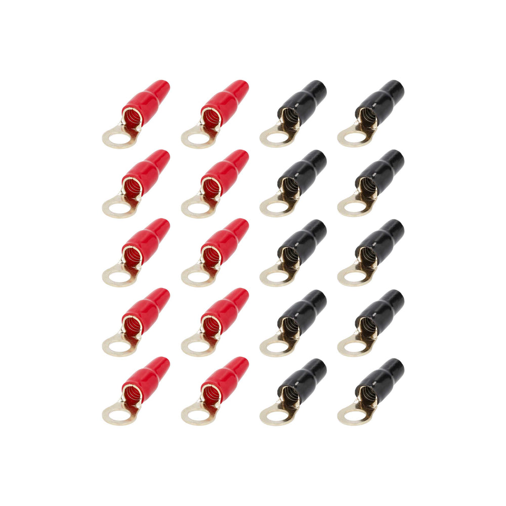 4 AWG 3/8IN GOLD RING TERMINALS MID-SERIES -20PK