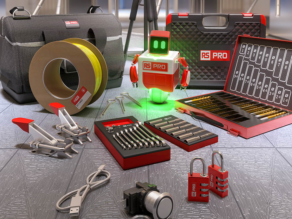 QA1 PC Series 2-Pc Rod End - Male/Right Hand - .625in Bore x 3/4-16 w/Stud & Zerk - Alloy Steel