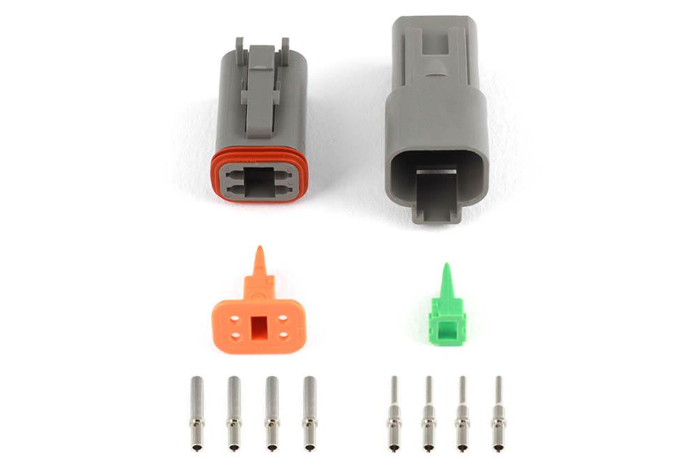 Haltech Matching Set of Deutsch DT-4 Connectors 13 Amp Plug & Pins Only