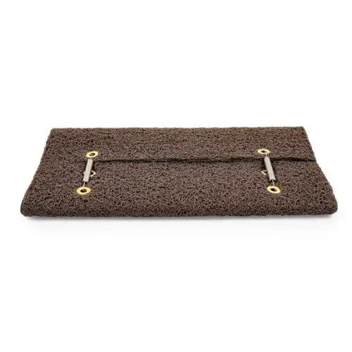 STEP RUG PREMIUM PVC SCRUB W/UV&TPE BACK 17.5IN X18IN BROWN