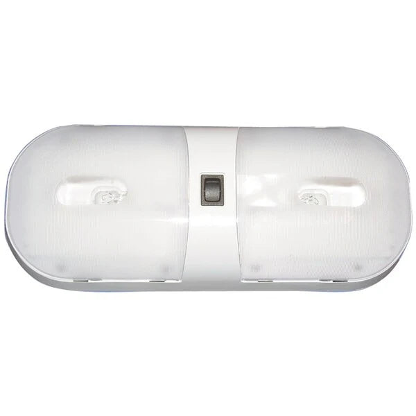 DOUBLE CEILING LIGHT POLYCARBONATE LENS W/SWITCH