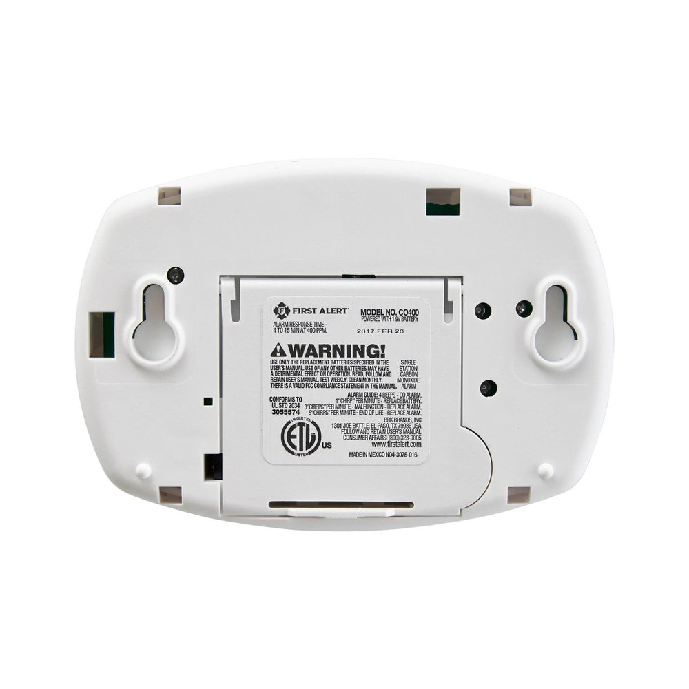 BATTERY POWERED CO ALARM WITH REPLA