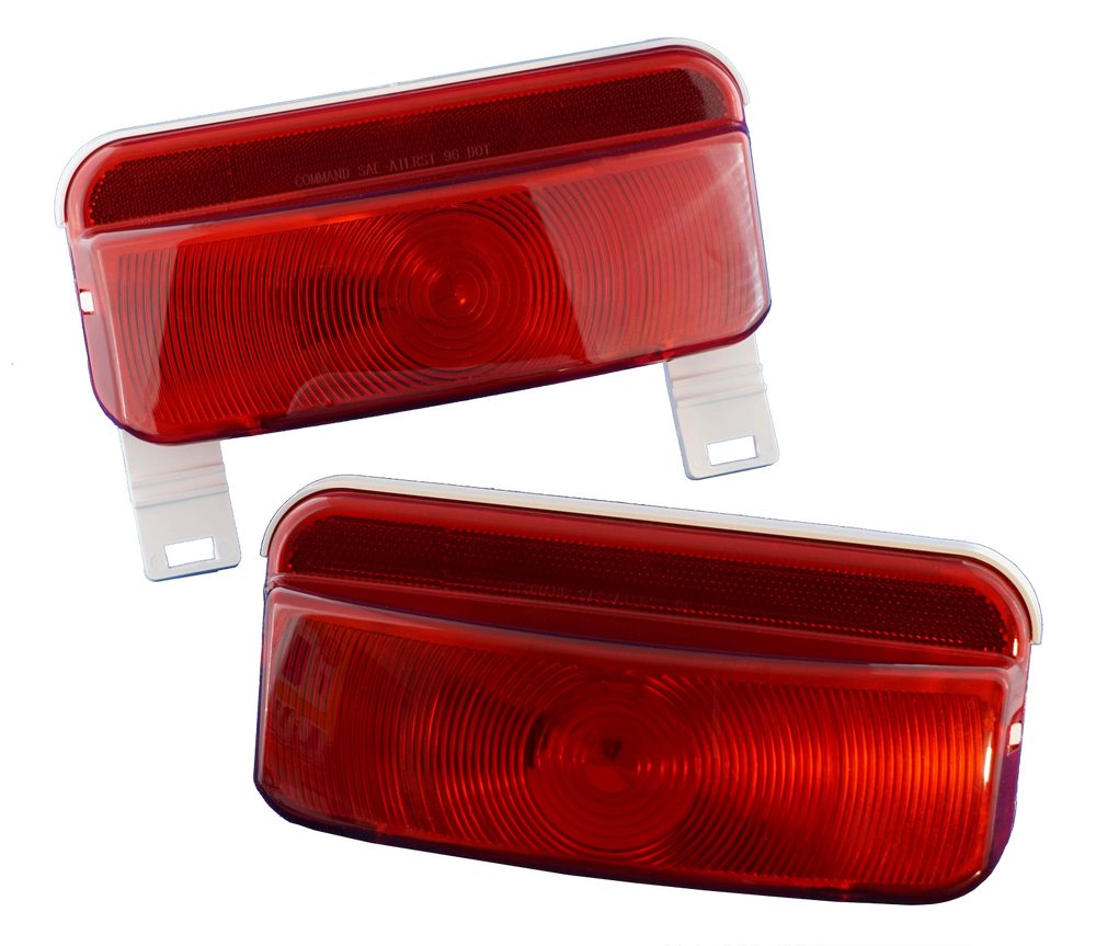 SURFACE TAIL LIGHT W/LICENSE PLATE BRACKET INCANDESCENT WHITE BASE