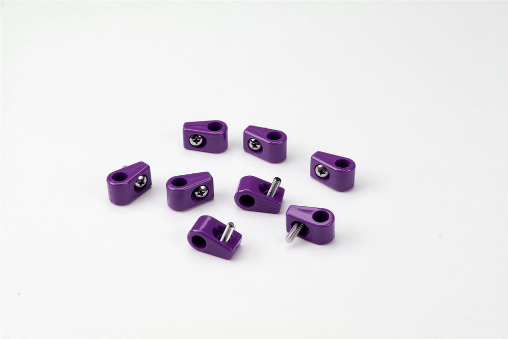 TCLAMP SINGLE PLACE 1/4IN 8 PIECES PURPLE