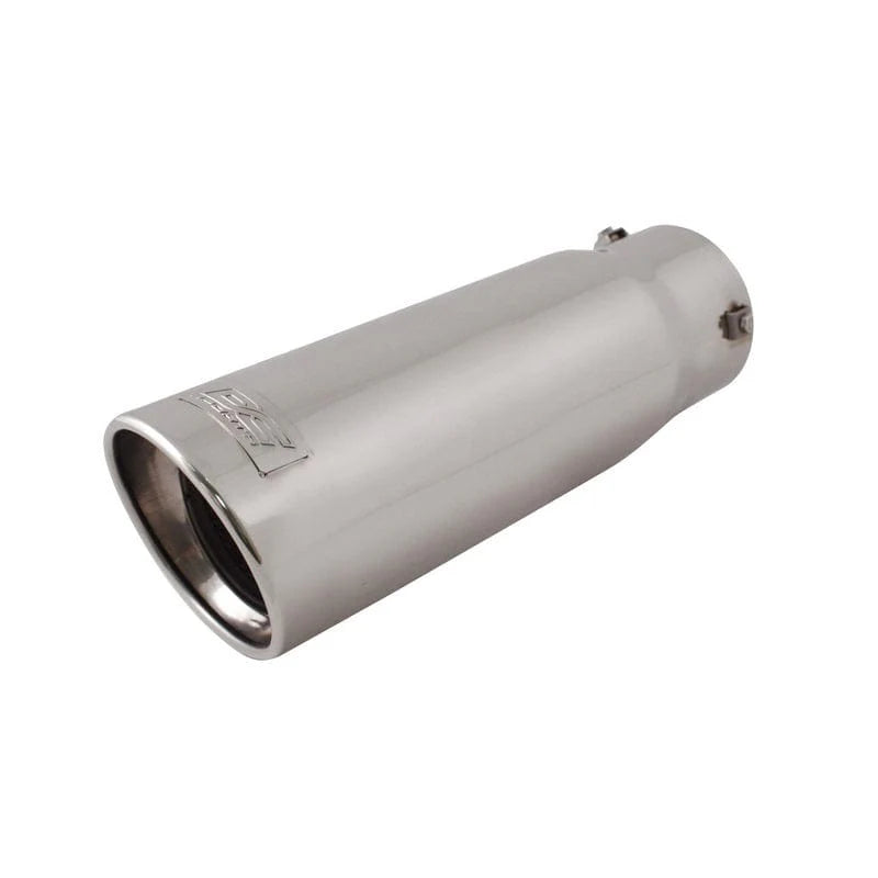 DC Sport Polished Stainless Universal Bolt On Exhaust Slant Cut Tip 3.75 Inlet 4.5 Outlet