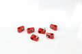 TCLAMP SINGLE PLACE 7/16IN 6 PIECES RED
