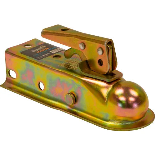 STRAIGHT TONGUE COUPLER2 INCH BALL 21/2 INCH CHANNEL 300 POUND TONGUE WEIGHT ZINC PLATED