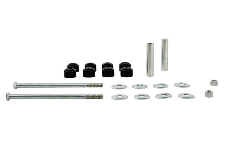 Sway bar - link 8 Bushings 2 Tubes 2 Bolts 8 Washers 2 Nuts Install Guide Grease