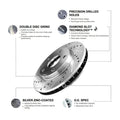 R1 12-25 Jeep Grand Cherokee WK Front Drill & Slot Silver Rotors w/Ceramic Pads & Hardware