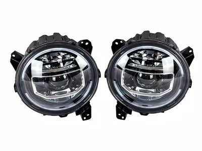 9 INCH LED HALO HEADLIGHTS WITH STA