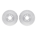 R1 13-26 Cadillac CT4 Front Drill & Slot Silver Rotors