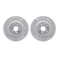 R1 08-26 Nissan 350Z Rear Drill & Slot Silver Rotors