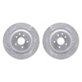 R1 08-26 Nissan 350Z Rear Drill & Slot Silver Rotors