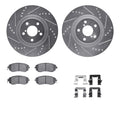 R1 10-20 Toyota 86 Front Drill & Slot Silver Rotors w/Optimum OE Pads & Hardware