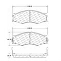 Centric C-TEK Ceramic Brake Pads w/Shims - Front