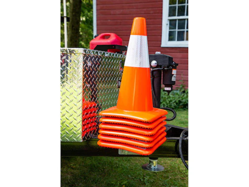22IN TALL VERTICAL MOUNT TRAFFIC CONE HOLDER BLACK POWDER COAT