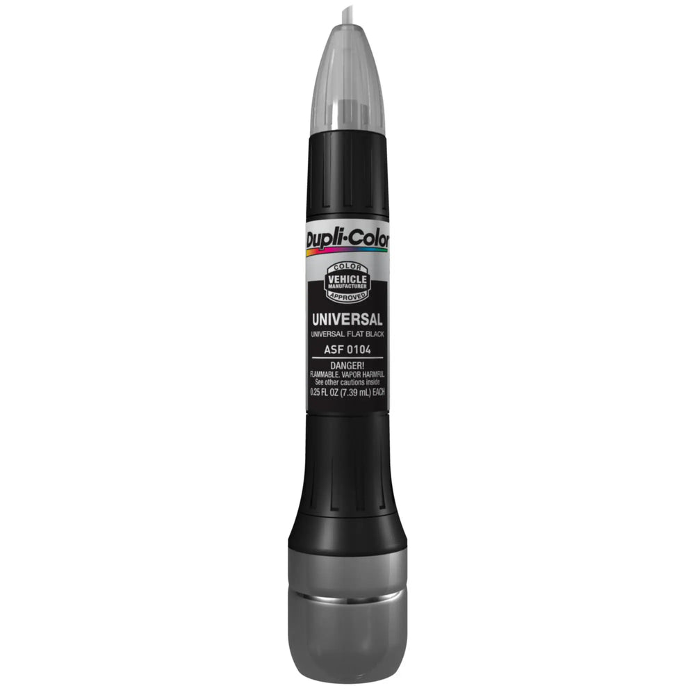 EXACTMATCH TOUCHUP PAINT; UNIVERSAL FLAT BLACK;0.5 OZ. PENTIP/BRUSH APPLICATO