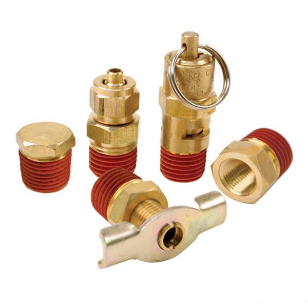 AIR LOCKER 5 PC TANK FITTINGS KIT (W/ 1/4IN NPT M TO 1/8IN BSP F ADAPTER) (FOR 200PSI RATED SYSTEMS)