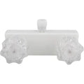 SHOWER VALVE FAUCET 4IN WHITE WITHCRYSTAL HANDLES AND VAC BREAKERFOR SHOWER HOSENONMETALLIC