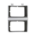 8384 C10 RECTANGLE HEADLIGHT BEZEL DUAL HEADLIGHT RH SILVER W/ DARK ARGENT G