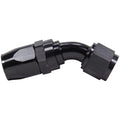 Hose End 45 Degree -10 Black