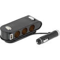 TRIPLE OUTLET WITH USB/BLK 2PK