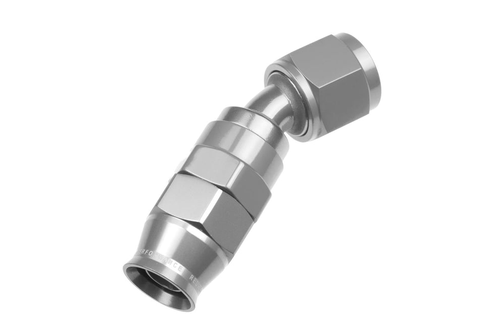 08 AN 30 DEGREE PTFE REUSABLE HOSE END CLEAR