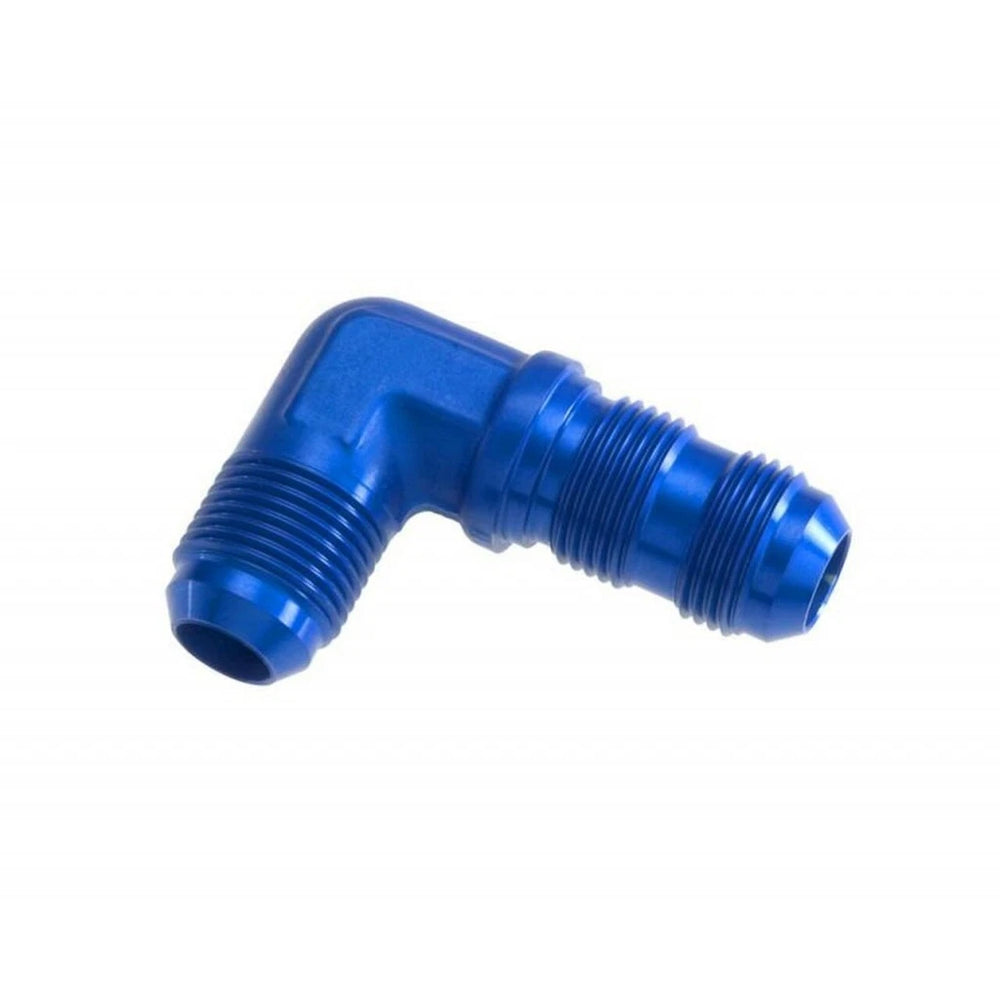 10 90 DEGREE MALE AN/JIC BULKHEAD ADAPTER BLUE