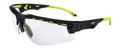 THRAXUS ELITE RETAIL SAFETY EYEWEAR HIVIS FEATURES CLEAR LENS CLAM SHELL