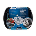 SINK KIT W/DISH DRAINER DISH PAN & SINK MAT BLACK