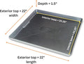 UTILITY TRAY BLACK 22X22