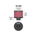 K&N 1.25in Flange ID x 3in OD x 2.5in H Rubber Base Crankcase Vent Filter