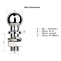 PACKAGED HITCH BALL, 2-5/16" X 1-1/