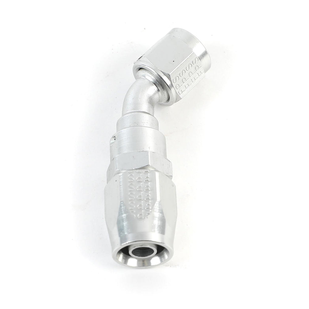 #6 X 45 POWER FLOW HOSE END CLEAR