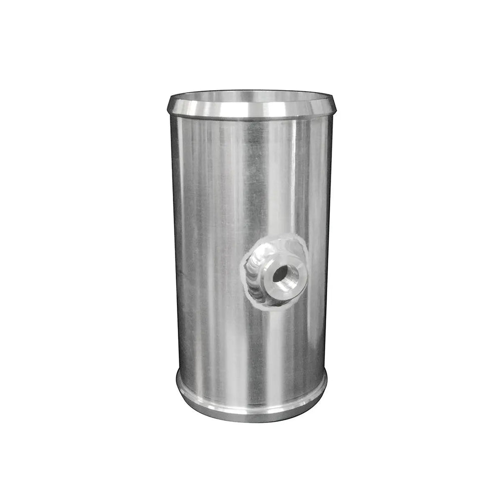 2.5 IN OD X 5 IN L ALUMINUM COUPLER W/ 1/8 IN NPT BUNG