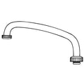 SPOUT 8IN HIRISE TUBULAR FOR 2 HDL KITCHEN FAUCETS BRASS CHROME