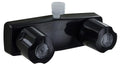 SHOWER VALVE W/ VAC BRKR 4IN 2 KNOB PLASTIC BLACK