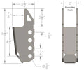 INSIDE FRAME PANHARD / TRACKBAR MOUNTING BRACKET 1/4
