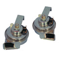 CHROME HORNS(2)UNIVERSAL REPLACEMENT HORNS(2)TERMINALS