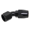 Russell Performance -6 AN Black 45 Degree Full Flow Hose End