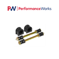 Prothane Universal Greasable Sway Bar Bushings - 25MM - Type A Bracket - Black