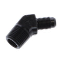 Fragola -6AN x 1/2 NPT 45 Degree Adapter - Black