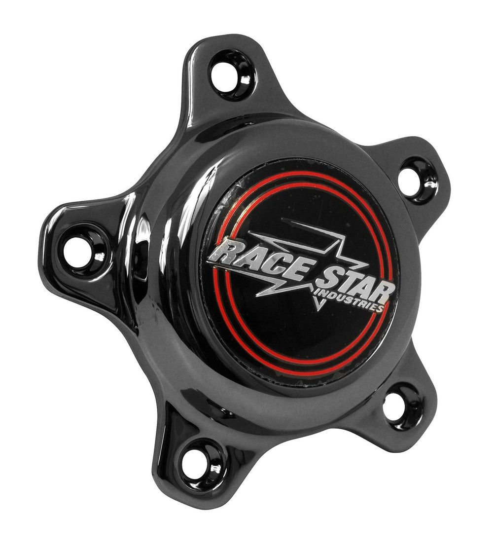 Race Star 5 Lug Cap Short Plastic Chrome (incl. Medallion & Screws)